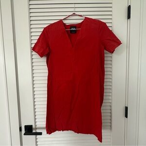 Zara Scarlet V-Neck Dress